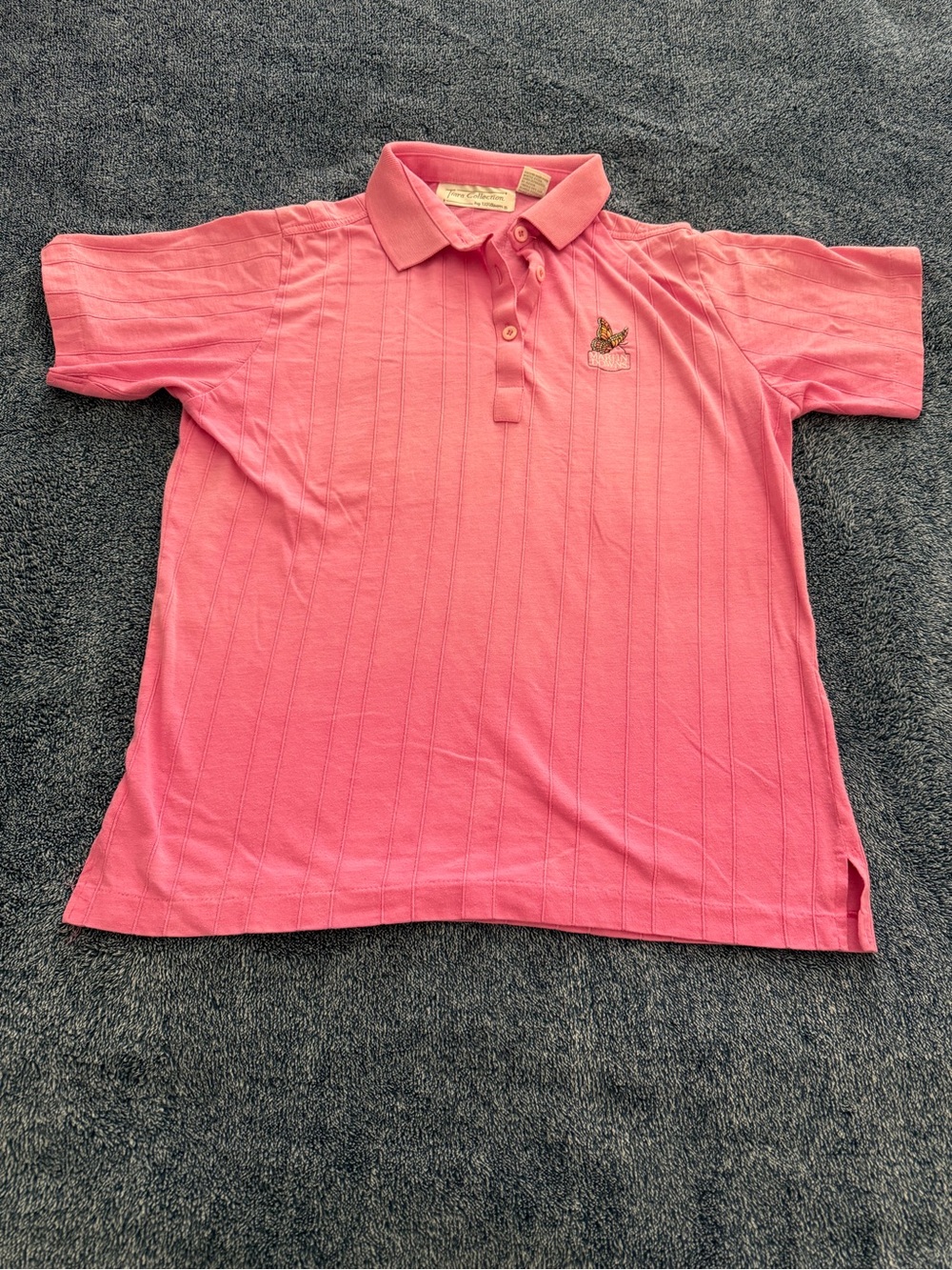Pink Polo Shirt with Embroidered Fox - Unbranded